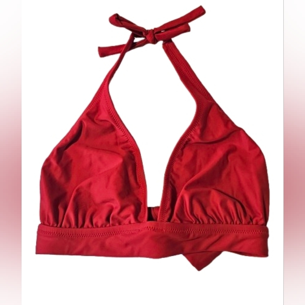 J.Crew Red Halter Bikini Top Women's Size XS New With Tags